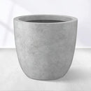 Kante 14 Inch Dia Round Concrete Planter, Indoor Outdoor Large Plant Pot with Drainage Hole and Rubber Plug for Home Patio Garden, Gray Concrete by GreenHaven Gardens