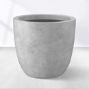 Kante 14 Inch Dia Round Concrete Planter, Indoor Outdoor Large Plant Pot with Drainage Hole and Rubber Plug for Home Patio Garden, Gray Concrete by GreenHaven Gardens