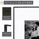 Camden Reed Arcadia 8 Piece Oversized Gallery Wall Frame, 16x20 and 16x16 Inch Matted Frames for Featuring 8x10 and 5x7 Inch Photographs or Art Prints, Black Finish by CozyNest Decor