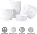 7 Inch Plant Pots Bulk, 6 Pack Plastic Planters with Drainage Holes and Saucers for Indoor Outdoor House Plants and Flowers, White Speckles by GreenHaven Gardens