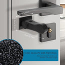 Child Proof Door Lever Lock - 4 Pack - Door Locks for Kids Safety - Door Knob Child Proof - Baby Proofing 3M Adhesive - Door Handle Child Proof - Baby Safety Locks for Toddlers - Black by TinyTreasures Baby Boutique