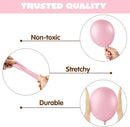 JOYIN 150 Pcs Pastel Pink Balloons, Different Sizes 18 12 10 5 Inch Pastel Pink Latex Balloon Arch Kit with Instruction for Birthday Decoration Party Graduation Wedding Holiday by TinyTreasures Baby Boutique