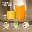 KeaBabies 4pk 8oz & 4pk 4oz Glass Baby Food Containers with Lids - Leak-Proof,Microwavable Small Glass Jars,Baby Purees & Toddler Snack Storage Containers,BPA-Free,Dishwasher & Freezer Safe(Musk Dusk) by TinyTreasures Baby Boutique