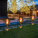 Flamingo Hot Air Balloon Solar Lanterns Outdoor Waterproof,Metal Garden Decor Solar Hot Air Balloon Lantern with Flame Flickering Lights for Patio,Porch,Yard Decor Mother Day Gifts for Women by GreenHaven Gardens
