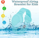 Kids Waterproof Airtag Bracelet Compatible with Apple AirTag, Hidden Silicon Protective Case for Air Tag GPS Tracker Holder, Adjustable Anti-Lost Watch Band for Toddler Child (Cyan & Purple) by TinyTreasures Baby Boutique