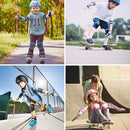 DaCool Kids Bike Helmet Set Skateboard Knee Pads - Kids Helmet Elbow Pads Wrist Guards Adjustable for 3~10yrs Girl Boy Kids Protective Gear Set for Sport Cycling Bike Roller Skating Scooter by TinyTreasures Baby Boutique