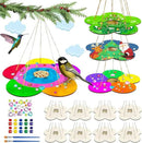 12 Pack Bird Feeder Craft Kits for Kids Ages 3-5 4-8 8-12, DIY Wooden Art Painting Outdoor Bulk Toys for Boys & Girls, Easter Christmas Gifts, Party Favor Gifts for Nature Loving Children by GreenHaven Gardens
