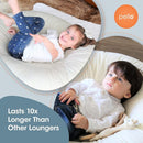 Pello Multi-use Luxe Baby, Floor Pillow/Play Mat/Lounger (Oxford/Blue) by TinyTreasures Baby Boutique