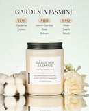 M&SENSE Gardenia Jasmine Scented Candle, 110 Hours Slow Burning Clean Non Toxic 19.4oz 2 Wicks Highly Scented Aromatherapy Candle for Housewarming Gifts, Long Lasting Fragrance for Bath & Office by CozyNest Decor