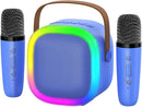 Karaoke Machine for Kids Adults, Portable Bluetooth Speaker with Wireless Microphones and LED Lights, Kids Toys Birthday for Girls and Boys Ages 4,5,6,7,8,9,10,11,12+ Years, Home Party by TinyTreasures Baby Boutique