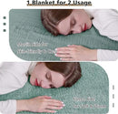 EMME Muslin and Fleece Twin Blanket Reversible - 60"*80" Teal Soft Warm Throw Blankets for Couch Bed Picnic Travel Bed by CozyNest Decor