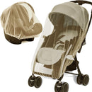 Mosquito Net for Stroller - Protective 2Pack Perfect Bug Net for Strollers, Bassinets, Cradles, Playards, Pack N Plays and Portable Mini Crib (Khaki) by TinyTreasures Baby Boutique