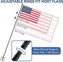 ZMTECH 10 FT Flag Pole with American Flag in Ground, Extra Thick Flag Pole Kit for Yard,Windproof Ground Flag Poles for Outside House Residential or Commercial（1 PACK） by GreenHaven Gardens