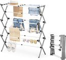 APEXCHASER Drying Rack Clothing, Clothes Drying Rack Foldable, Laundry Drying Rack Expandable, Small Clothe Hanger for Baby Clothes Towels Bibs, Socks, Clothes Airer for Indoor Outdoor Use, White/Grey by TinyTreasures Baby Boutique