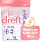 Dreft Laundry Detergent XL Pacs, Light Scent, Lavender, 18 Count by TinyTreasures Baby Boutique