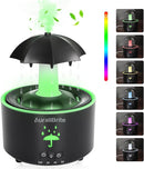 Aesthetic 2-in-1 Humidifier Oil Diffuser with Rotating Raindrop & 7 LED Mood Lights,Cool Mist Humidifier Quiet Variable Mist for up to 24 Hrs,Easy to Fill & Clean, Auto Shut-Off by TinyTreasures Baby Boutique
