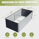 Domi Galvanized Raised Garden Bed, Outdoor Planter Garden Boxes Large Metal Planter Box for Gardening Vegetables Fruits Flowers, Silvery (8x4x2ft) by GreenHaven Gardens