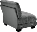 Armless Sofa W/1 Pillow - Gray by CozyNest Decor