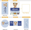 Personalized Baby Crib Bedding Set, 5 Pcs Custom Name Nursery Bedding Set, Deep Blue Leopard Baby Bedding Set for Boys, Double Layer Baby Crib Sets, Customized Gifts for Toddlers Kids Infants by TinyTreasures Baby Boutique