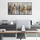 New York City Wall Art -Framed Modern Abstract Wall Art for Living Room, Office & Bedroom Cityscape & Paintings for Bedroom brooklyn bridge Pictures Wall Decor Chicago Artwork for Walls 20×40IN by CozyNest Decor