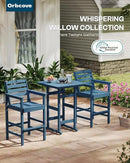 Adirondack Outdoor Bar Table, Durable HDPE Composite, Weather Resistant, Easy to Clean, Perfect for Backyard and Poolside Use, Navy Blue by GreenHaven Gardens