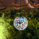 VCUTEKA Solar Chandelier Outdoor, Hanging Mosaic SolarLights with Hook Up, Solar Garden Lantern Decor for Yard, Deck and Patio, Green by GreenHaven Gardens