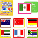 Menique, Juego de Memoria de Banderas del Mundo en español, para niños y adultos. Flags of The World, Memory Matching Game in Spanish, for Kids and Adults, 100 Tiles 50 Pairs. by TinyTreasures Baby Boutique