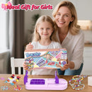 Friendship Bracelet Making Kit, Arts and Crafts Loom Bracelet Maker for Kids, Jewelry String Making supplies with 3 Thread Styles & 6 Bead Types, Christmas Birthday Gifts for Girls Ages 6 7 8 9 10+ by TinyTreasures Baby Boutique