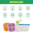 Breastmilk Storage Reusable Freezer Trays with Lid l Baby Food Cube 4pcs Complete Kit l 0.5/1/2 Oz Silicone Tray l Ultra Leak-Proof Breastmilk Kit l Reusable Bags by TinyTreasures Baby Boutique