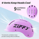 ZIFFY Kids/Toddler Bike Helmet, Adjustable, Lightweight, Safety Certified Scooter Helmet for Boys & Girls with Washable Inner Lining, 2 Sizes, 4 Colors – Fits Toddlers to Youth by TinyTreasures Baby Boutique
