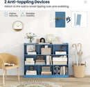 Tangkula 8-Cube Bookcase, Wood 3 Tier Open Storage Bookshelf, Modern Multipurpose Display Cabinet for Living Room, Study, Reading Nook, 48 x 12.5 x 36.5 Inch (Bright Blue) by CozyNest Decor
