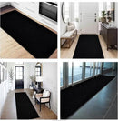 fani Heavy Duty Large Outdoor Indoor Entrance Black Doormat Waterproof Low Profile Entrance Rug Front Door Mat Patio Anti-Skid Rubber Back, 23x72 inch (Jet Black) by GreenHaven Gardens