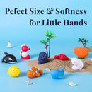 XY-WQ Bath Toys No Hole, for Infants 6-12& Toddlers 1-3, No Hole Bathtub Toys (Sea Animals, 9 Pcs with Mesh Bag) by TinyTreasures Baby Boutique