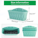 Sungmor 3 Pack Wall Hanging Planters, 16.5 Inch Railing Fence Hanging Flower Pots, Thickened Plastic Water Storage Plant Pot, Indoor Outdoor Garden Balcony Decor, Light Green Large Plant Basket by CozyNest Decor