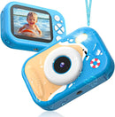 Kids Camera Waterproof, IP68 Underwater Camera for Kids Aged 3-12, HD Kids Digital Camera with 1080P Video Recording, Durable ABS Material, Pool Toys for Boys Girls with 32GB Card(Blue) by TinyTreasures Baby Boutique