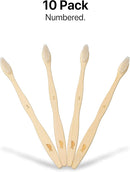 Sea Turtle Plant-Based Bristles, Soft Bamboo Toothbrushes, Individually Sealed (10 Pack) by TinyTreasures Baby Boutique