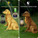Notakia Golden Retriever Statue Outdoor with Solar Led Home Garden Decoration Windproof Lamp Realistic Dog Decor(Golden Retriever &LED) by GreenHaven Gardens