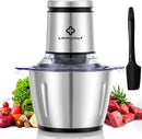 LINKChef Food Chopper, 8 Cup Food Processor Mini Electric, 2L 600W Meat Grinder with 4 Bi-Level Blades, Stainless Steel Mincer for Kitchen, Vegetable, Onion, Garlic, Salad, Baby Food, Fruit, Nuts by TinyTreasures Baby Boutique