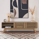 mopio Ensley TV Stand, Mid Century Modern for 55/60/65 inch TV, Farmhouse TV Stand, Entertainment Center with Storage, TV and Media Consol for Living Room (Oak, 59") by CozyNest Decor