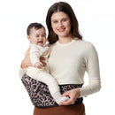 Momcozy Hip Seat Baby Carrier - Adjustable Waistband with Original 3D Belly Protector, Ergonomic Carrier with Various Pockets for Newborns & Toddlers up to 45lbs (Leopard, Large) by TinyTreasures Baby Boutique