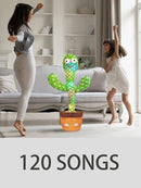 Talking Cactus Toy with LED 120 English Songs, Singing Cactus Dancing Musical Toy, Tummy Time Toys Baby Mimicking Repeats What You Say (Audio Recording & Retelling) Boys Girls Interactive Gift by TinyTreasures Baby Boutique