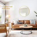 Fabuday Gold Circle Mirror for Bathroom - Small 18 Inch Round Mirror for Wall Decor with Golden Matte Frame, Living Room, Bedroom, Entryway Circular Mirrors by CozyNest Decor
