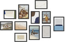 HAUS AND HUES Black Oak Wood Gallery Wall Tabletop Frames Made with Real American Oak and Shatter-free Plexiglass - Set of 11 (Eight 4x6, Three 5x7, Framed Black) by CozyNest Decor