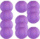 Chinese Style Paper Lanterns, Set of 12, Suitable for Party Decoration (Purple, 12in) by GreenHaven Gardens