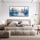 ZUITINGHUA Black Framed Canvas Wall Art For Living Room Wall Decor For Bedroom Office Wall Decorations Blue Landscape Paintings Abstraction Pictures Artwork Room Aesthetic Home Decor 20x40 In by CozyNest Decor