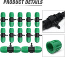 MDEOOSKY 12 Pcs Barbed Tee 1/2 Inch Tubing (1/2" ID X 0.6-0.63" OD) 16mm To 1/4 Inch Irrigation Tube Anti-Drop Barbed Tee Hose Fittings Drip Parts Twist Locked 3 Way Connectors(Fits 13mm ID / 4mm ID) by GreenHaven Gardens