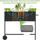 34 × 15 × 31 Inches Raised Garden Bed with Legs/Storage Shelf, Mobile Planter Box for Outdoor Plants, Elevated Garden Bed for Backyard, Balcony, Black by GreenHaven Gardens