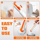 JEHONN Disposable Toilet Bowl Cleaner Wand with 40 Cleaner Refills, Wall Mounted Long Handle Compact Bathroom Scrub Brush Holder Set for Sink Bathtub Wash Basin Mop Pool (Orange) by CozyNest Decor
