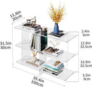 Acrylic Bookshelf, Small 3 Tier Open Bookcase for Small Spaces,Sofa Table, Hallway Entry Table for Home Living Room (Clear, 39.4'' x 11.8'' x 31.5'') by CozyNest Decor