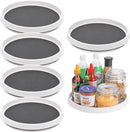 Set of 6, 12 Inch Non-Skid Lazy Susan Turntable, Lazy Susan Organizer for Cabinet, Pantry Organization, Kitchen Storage, Bathroom Sink Cabinet, Refrigerator, Countertop, Spice Rack (6 Pack 12 in) by CozyNest Decor
